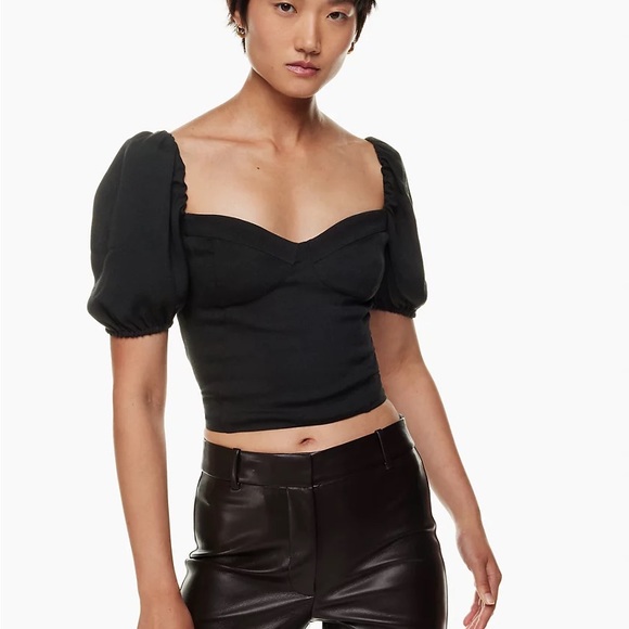 Aritzia Novella Short Sleeve Blouse - Picture 2 of 5